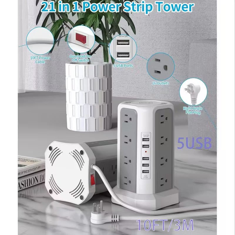 Centro de alimentación inteligente con USB