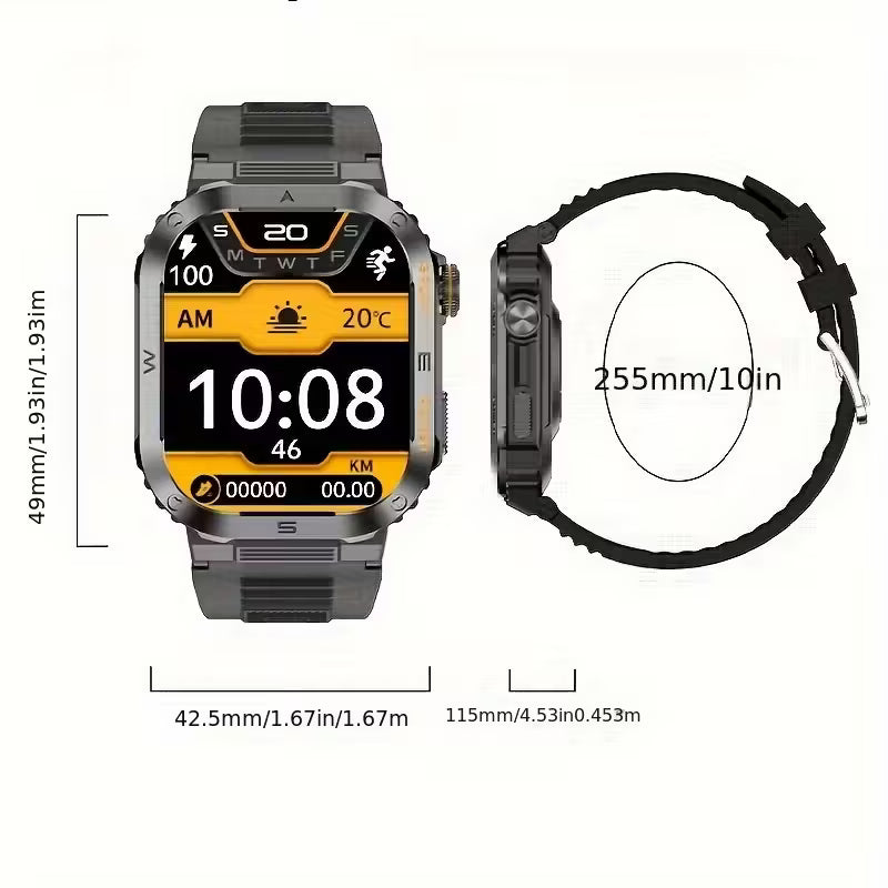 Reloj inteligente resistente TitanTrek: llamadas inalámbricas, fitness al aire libre.