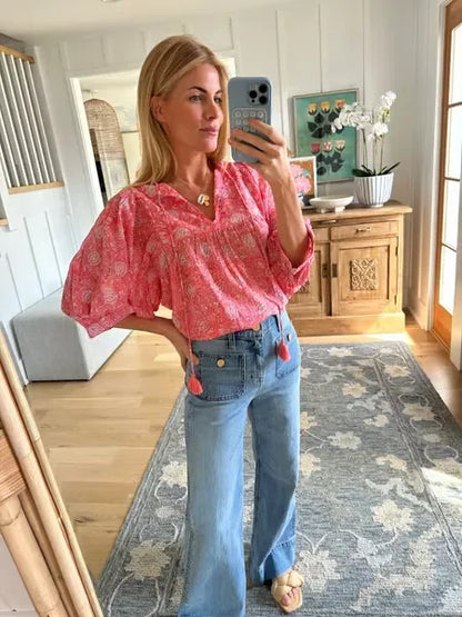 Taylor - Jeans de tiro alto con corte acampanado