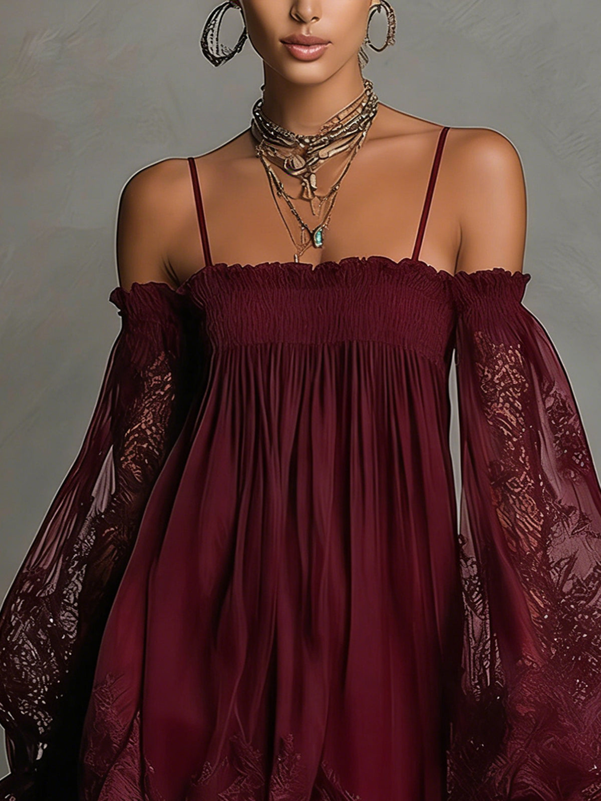 Noemi | Vestido mini en chiffon azul marino