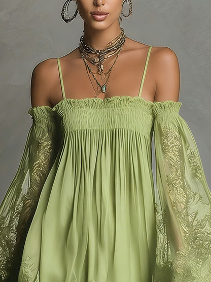 Noemi | Vestido mini en chiffon azul marino