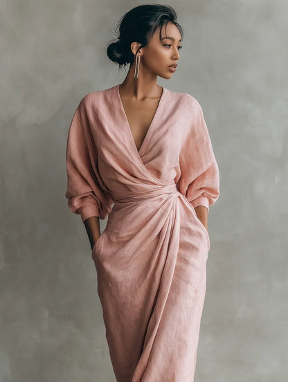Alba | Vestido Maxi Cruzado con Escote en V