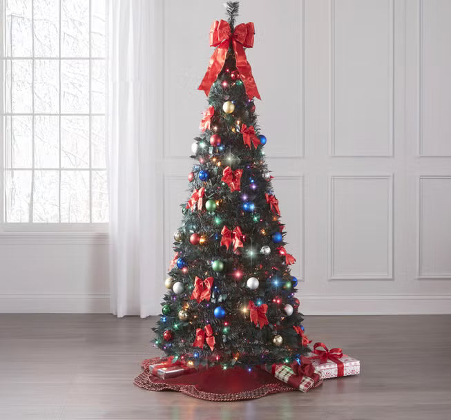 Árbol de Navidad preiluminado desplegable HolidayGlimmer de 7½ pies