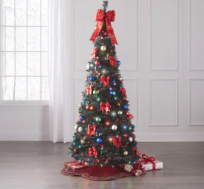 Árbol de Navidad preiluminado desplegable HolidayGlimmer de 7½ pies