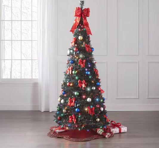 Árbol de Navidad preiluminado desplegable HolidayGlimmer de 7½ pies