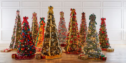 Árbol de Navidad preiluminado desplegable HolidayGlimmer de 7½ pies