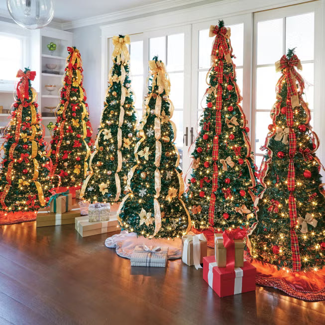 Árbol de Navidad preiluminado desplegable HolidayGlimmer de 7½ pies