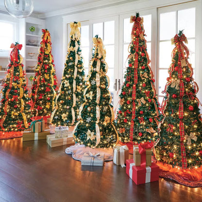 Árbol de Navidad preiluminado desplegable HolidayGlimmer de 7½ pies
