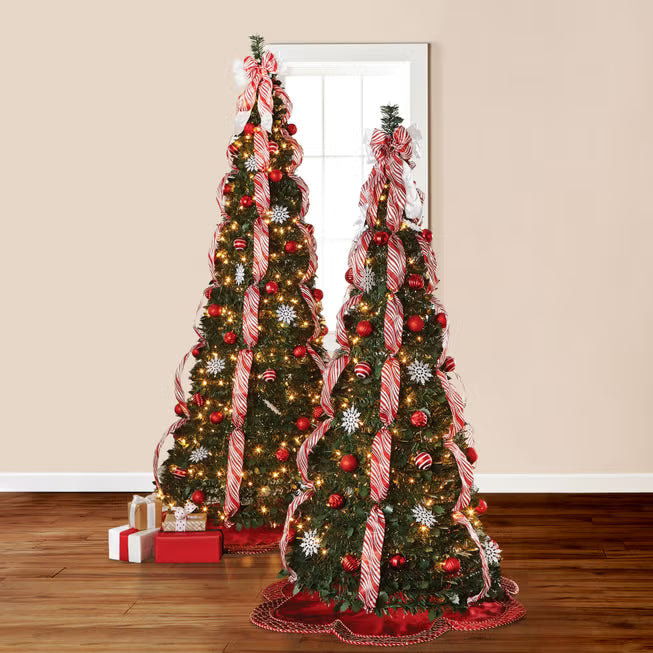 Árbol de Navidad preiluminado desplegable HolidayGlimmer de 7½ pies