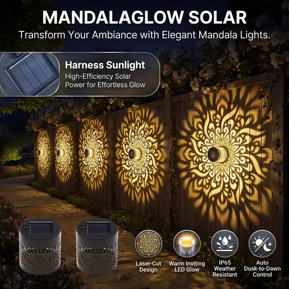 (1 + 1 Gratis) MandalaGlow Solar