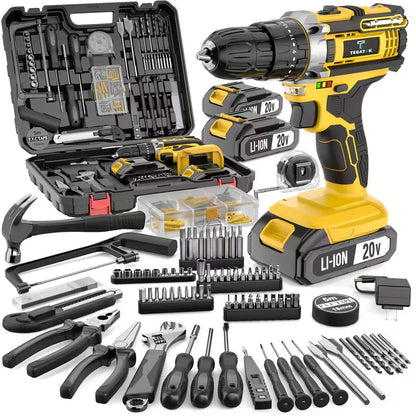 🔧 PowerForge 20V — Taladro inalámbrico y juego de herramientas de 148 piezas