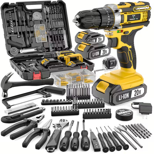 🔧 PowerForge 20V — Taladro inalámbrico y juego de herramientas de 148 piezas