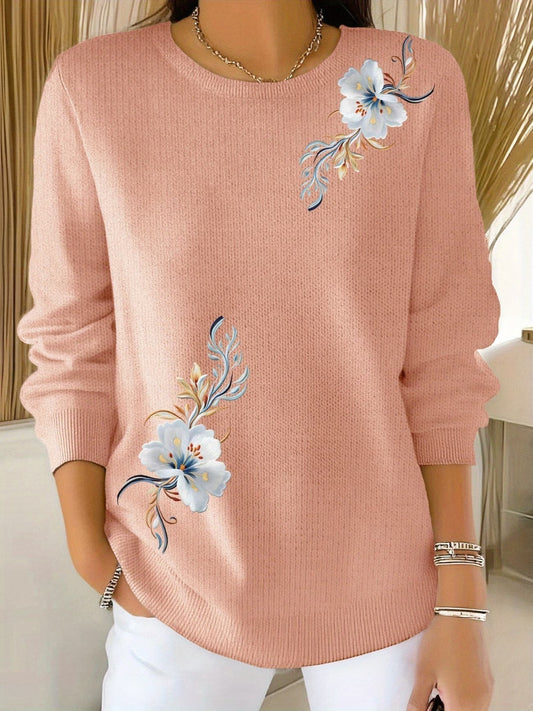 Violeta | Jersey Floral de Manga Larga