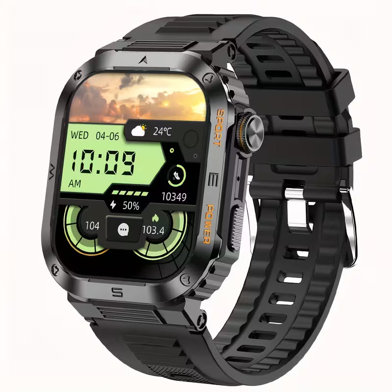 Reloj inteligente resistente TitanTrek: llamadas inalámbricas, fitness al aire libre.