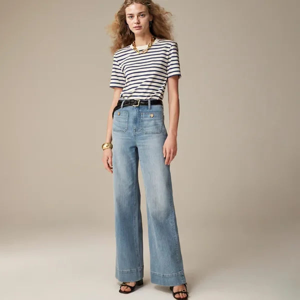 Taylor - Jeans de tiro alto con corte acampanado