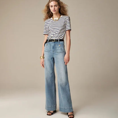 Taylor - Jeans de tiro alto con corte acampanado