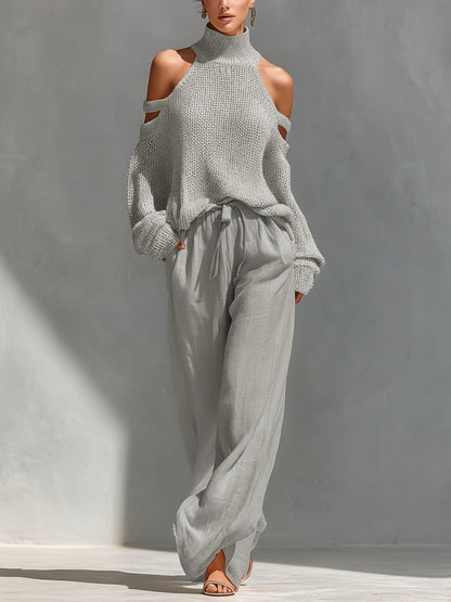 Camilla • Conjunto de moda en malla y lino