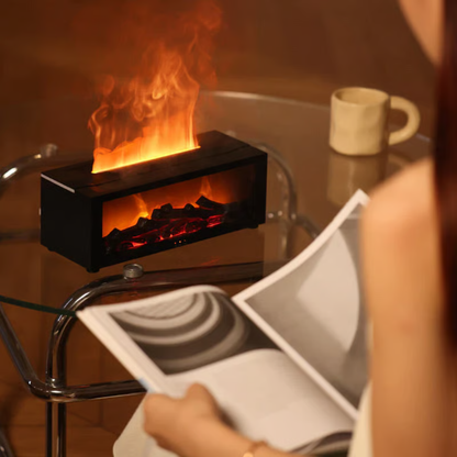 Humidificador difusor de llama con efecto chimenea y control remoto