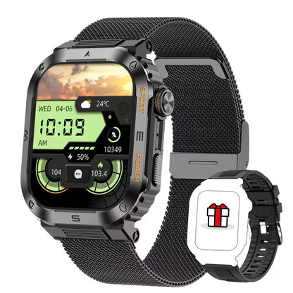 Reloj inteligente resistente TitanTrek: llamadas inalámbricas, fitness al aire libre.