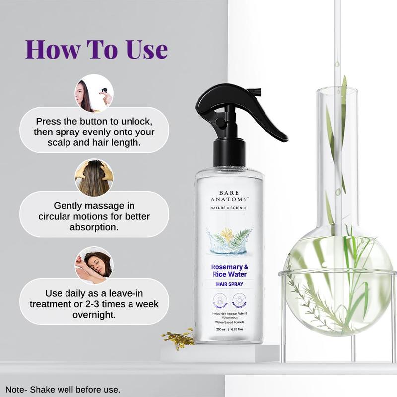Agua de Romero y Agua de Arroz Nature x Science | Extracto 100% Natural | Cabello Suave y Sedoso, Fórmula No Grasa y de Rápida Absorción