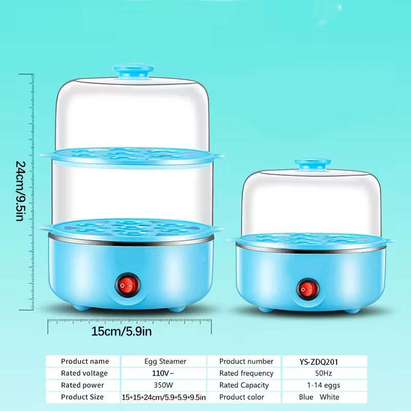 Vaporera eléctrica para 14 huevos EggMaster: huevos duros y pasados por agua fáciles de pelar