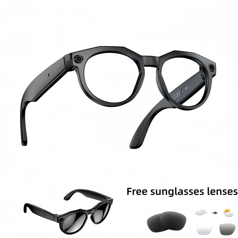 Gafas con cámara de IA inteligente y lentes fotocromáticas de 8 MP