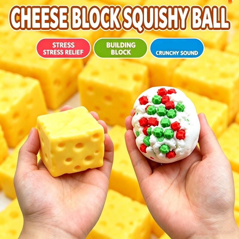 6-Pack Crunchy ASMR Squishy Set: Bead-Filled Stress Relief Desk Toys for Adults & Teens