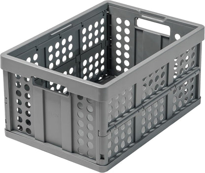 Carrito de compras plegable con 2 cajas de almacenamiento plegables