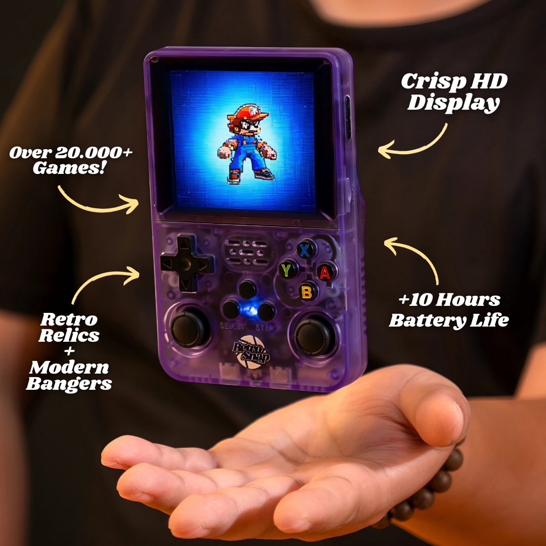 Consola RetroFynn — Sistema de juegos retro portátil (64GB / 128GB)