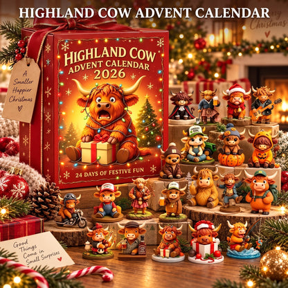 Calendario de Adviento de vaca de las Tierras Altas