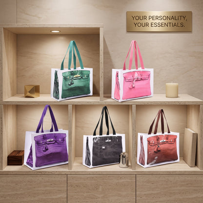 Sienna - Bolso de mano tejido estampado, set de 5 piezas
