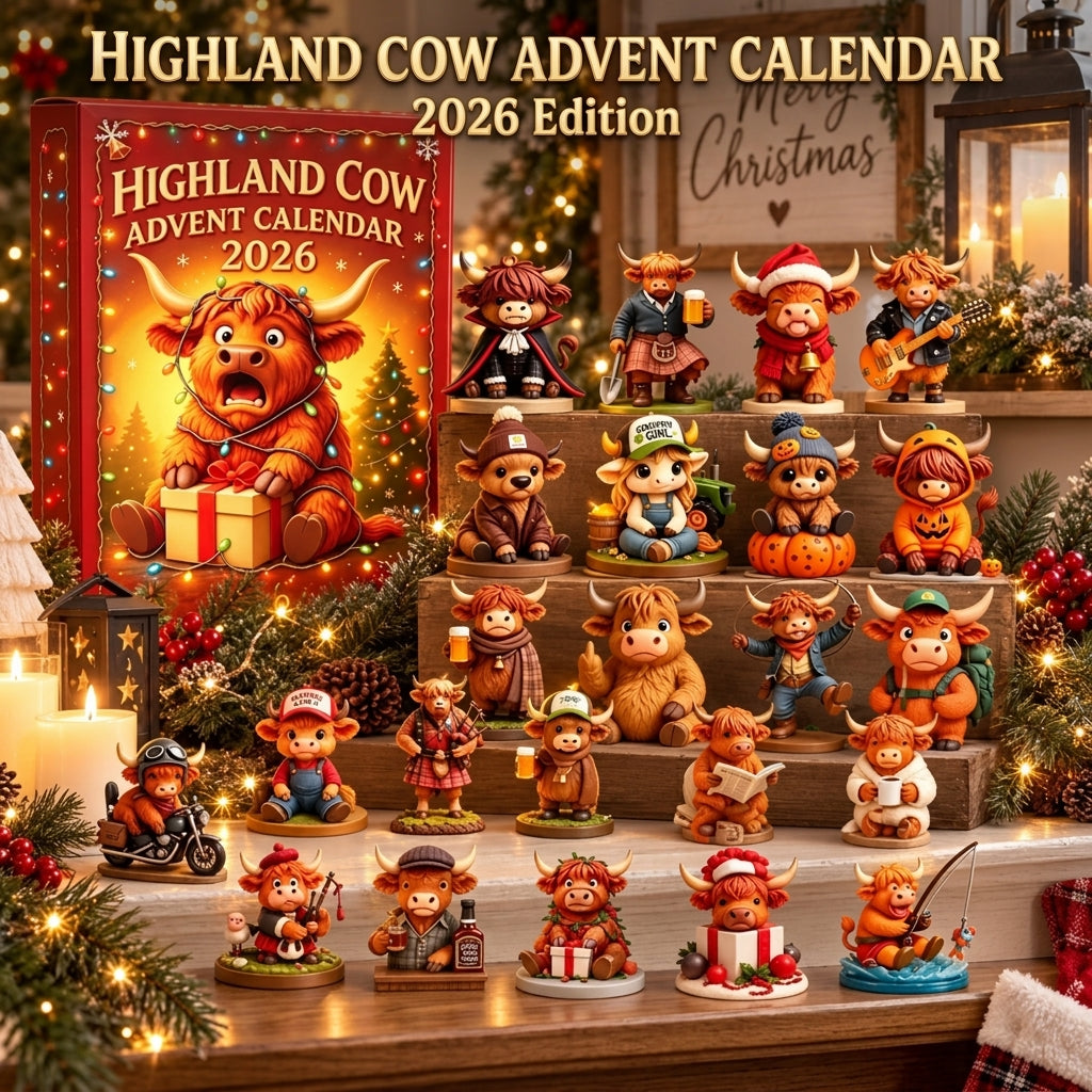 Calendario de Adviento de vaca de las Tierras Altas