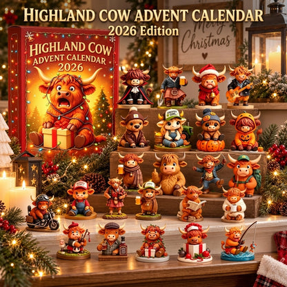 Calendario de Adviento de vaca de las Tierras Altas