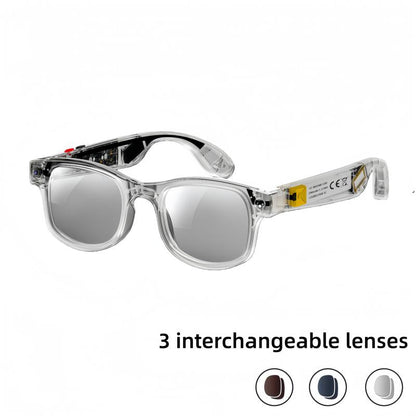 Gafas con cámara de IA inteligente y lentes fotocromáticas de 8 MP