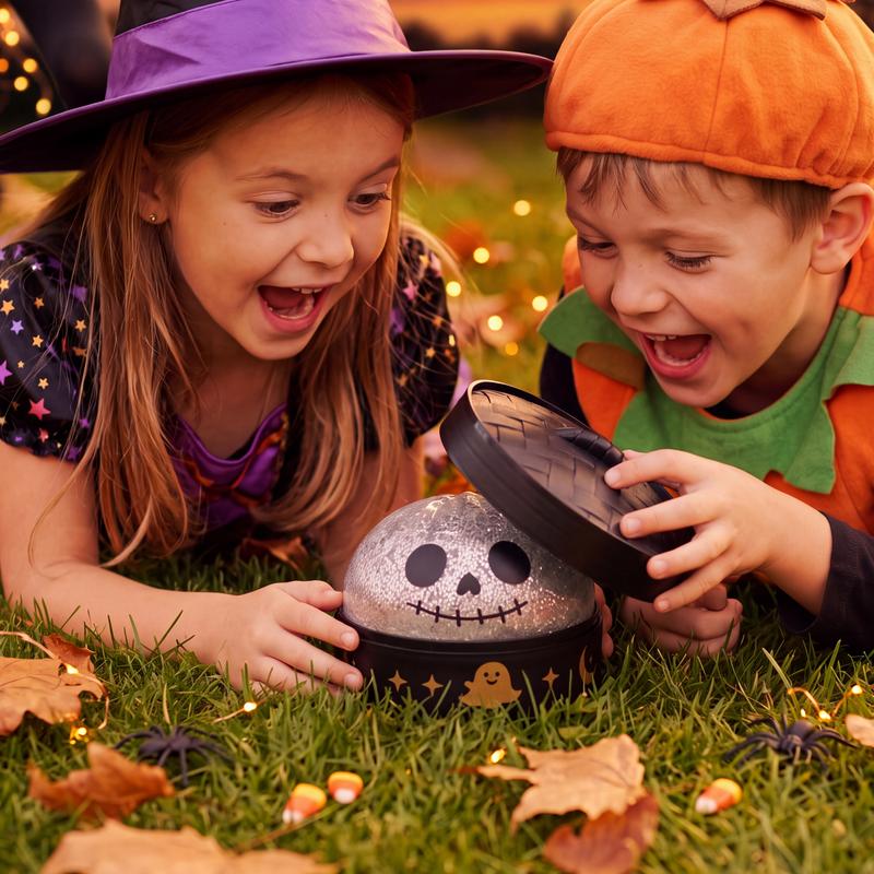 Juguetes antiestrés de dumplings de Halloween, 12 piezas con vaporera de almacenamiento