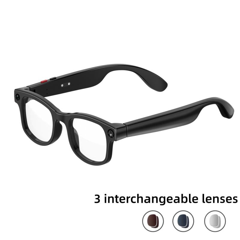 Gafas con cámara de IA inteligente y lentes fotocromáticas de 8 MP