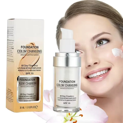 (1 + 1 Gratis) Magic Glow Foundation: Cambia de color
