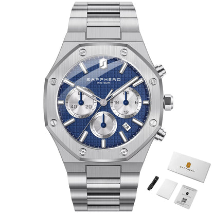 Reloj deportivo cronógrafo automático premium (42 mm, cristal de zafiro)