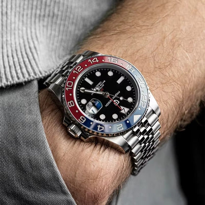 Reloj GMT automático de viaje: diseñado para estilos de vida globales