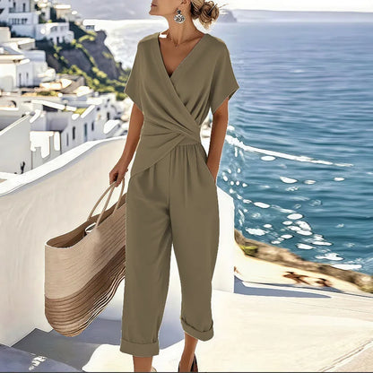 Mykonos | Conjunto de Dos Piezas con Top Cruzado