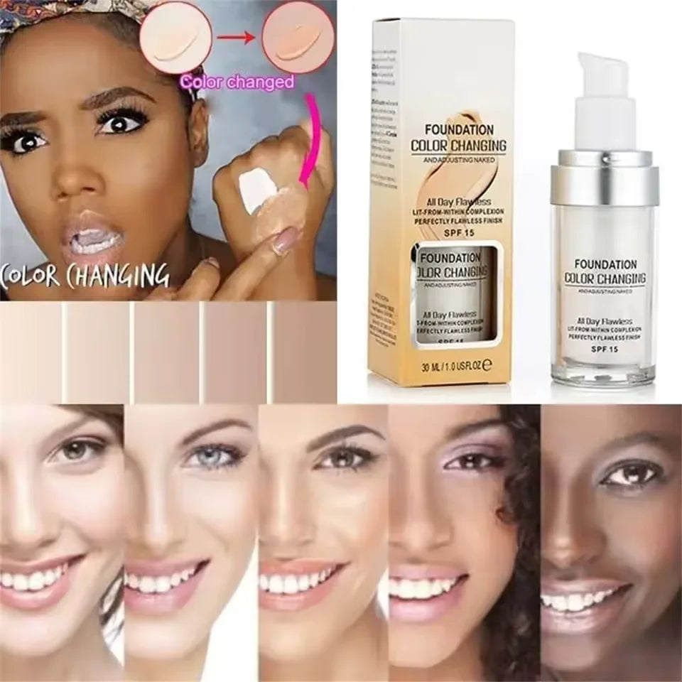 (1 + 1 Gratis) Magic Glow Foundation: Cambia de color
