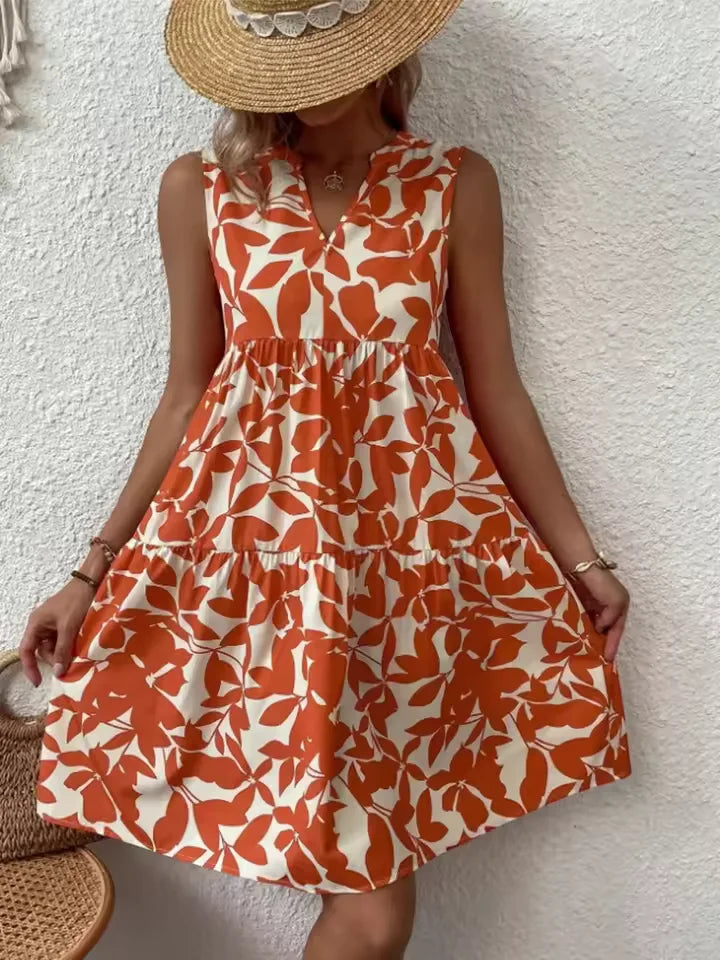 Willow - Vestido bohemio de verano con cuello en V