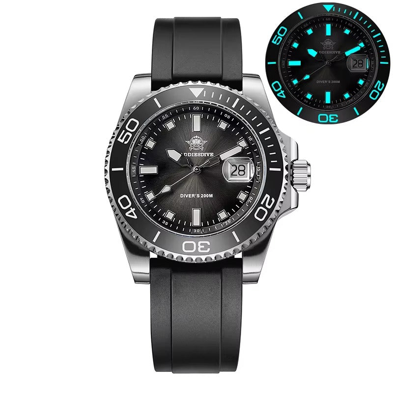 Automatic Submariner-Style Diver Watch (41mm, Sapphire Crystal)