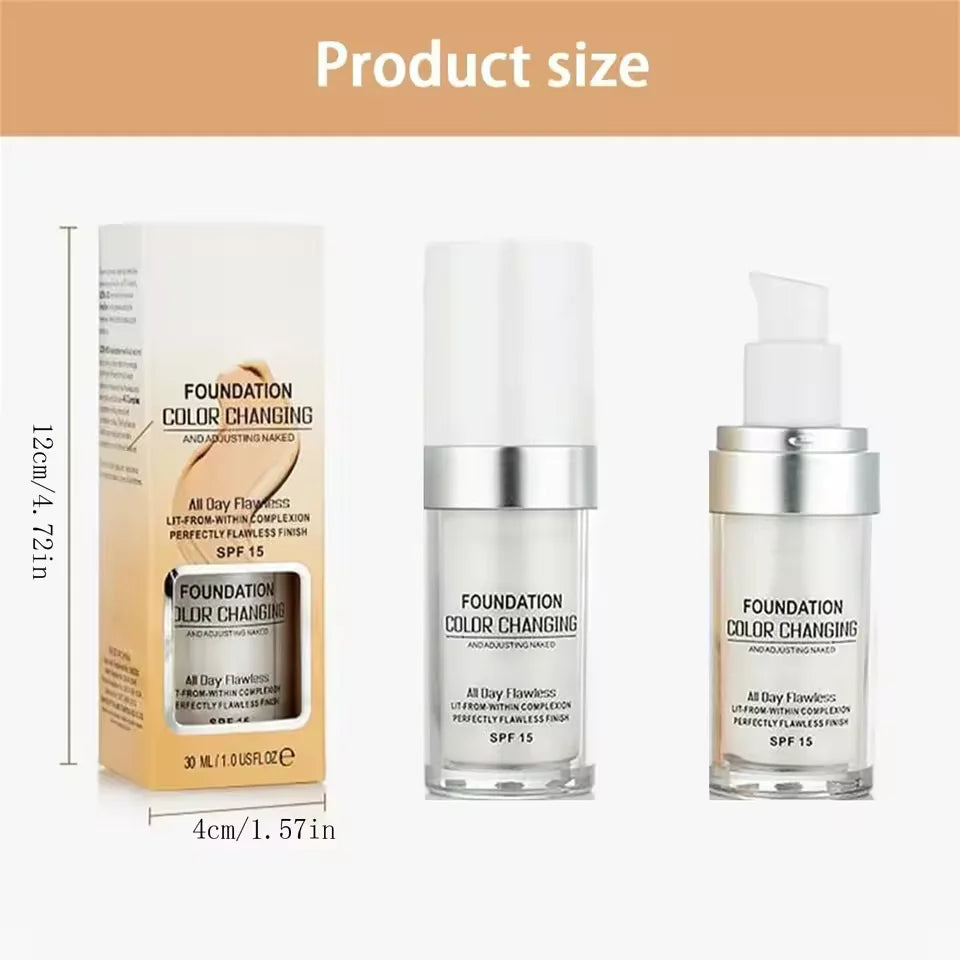(1 + 1 Gratis) Magic Glow Foundation: Cambia de color