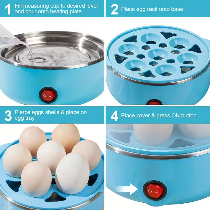 Vaporera eléctrica para 14 huevos EggMaster: huevos duros y pasados por agua fáciles de pelar