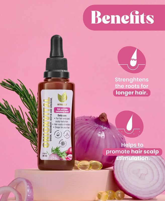 Natural Sant - 2 kits de Cebolla, Romero y Biotina + KIT de Sérum Onionvital + MASAJEADOR CAPILAR GRATIS