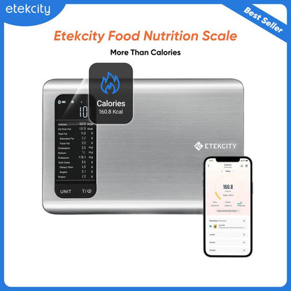 Báscula de cocina inteligente con IA | Escaneo automático de 19 datos nutricionales | Contador de calorías digital para preparación de comidas y fitness