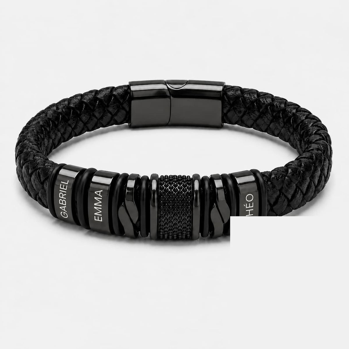 Bracelet homme gravé avec prénoms