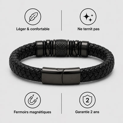 Bracelet homme gravé avec prénoms