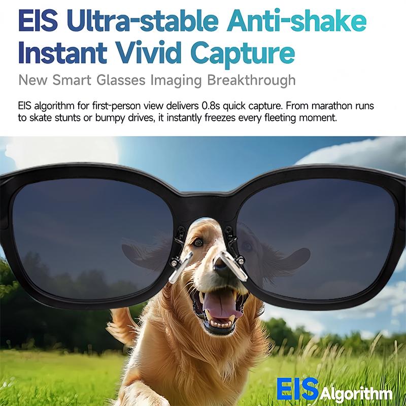 Gafas con cámara de IA inteligente y lentes fotocromáticas de 8 MP